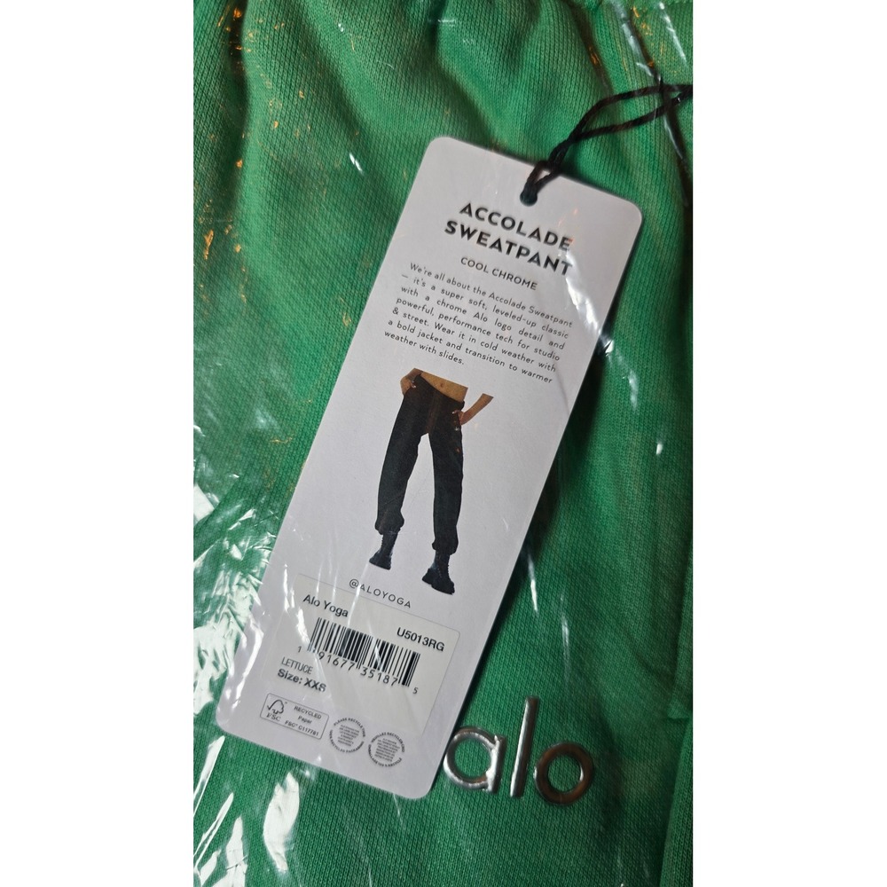 Alo Yoga Accolade UNISEX OVERSIZED Lettuce High Waist Joggers Atheleisure - Picture 7 of 9